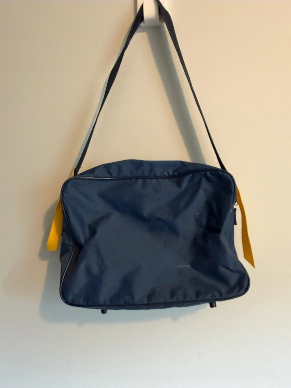 Emilio Pucci Navy and Yellow Messenger Bag